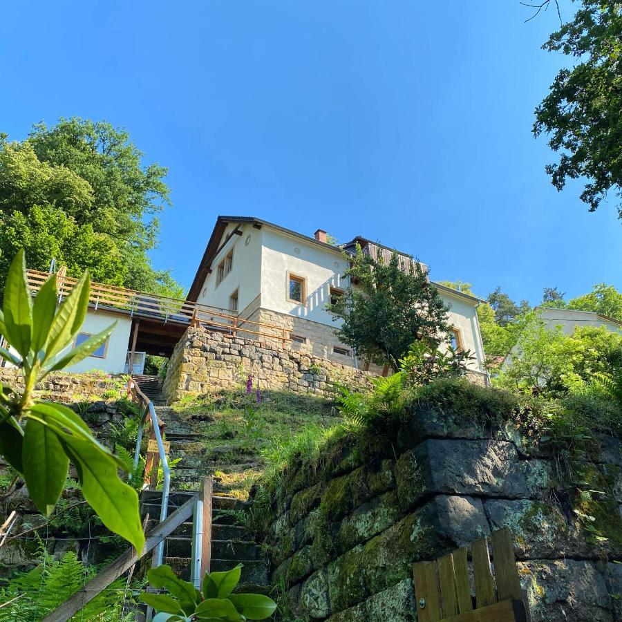 Luxusboofe - Ferienhaus Am Lilienstein Königstein an der Elbe Exterior foto